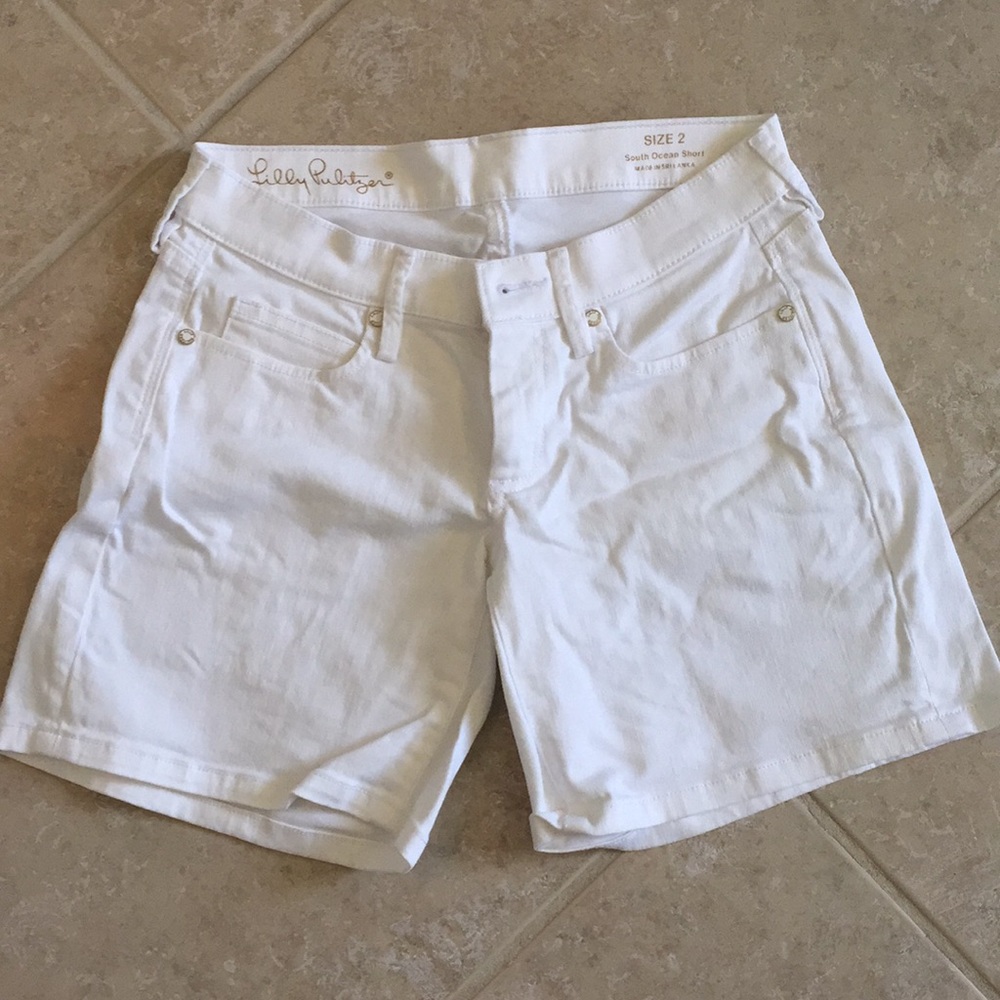 Lilly Pulitzer white denim shorts